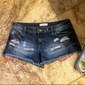 Altar'd State Distressed Jean Shorts